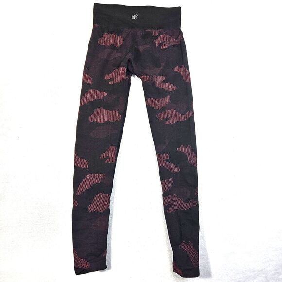 Jed North Camo Athletic Leggings Women Sz XS Red Yoga Workout Compression Gym - Picture 14 of 16